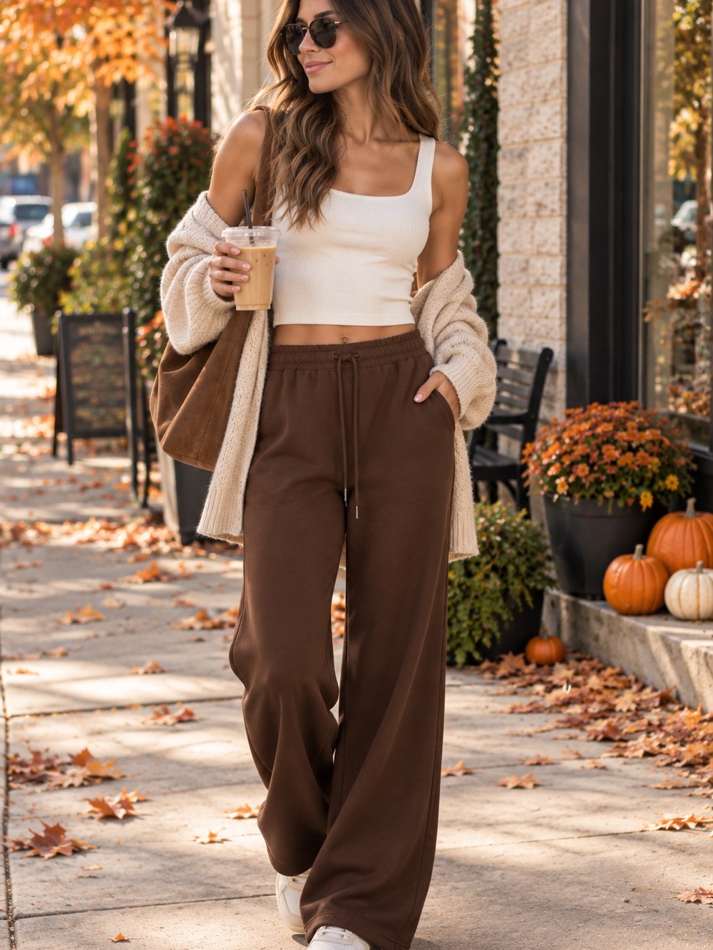 Chrome Riot brown  Sweatpants Lounge Joggers Drawstring Waist Size XS